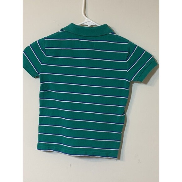Boys CHAPS Brown Blue & White Striped 2/2T Polo Shirt, - Picture 4 of 5